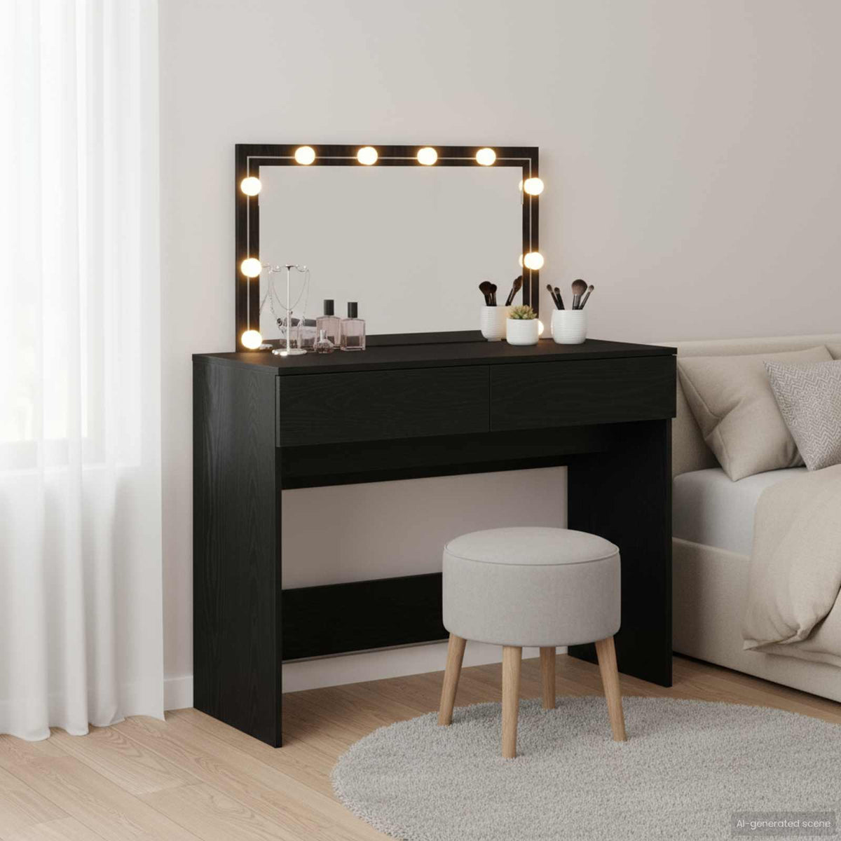 Klædeskab Sort eg 100 x 40 x 120 cm Konstrueret træ