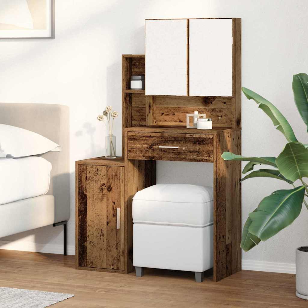Klædeskab Gammelt træ 80 x 35 x 132 cm Konstrueret træ