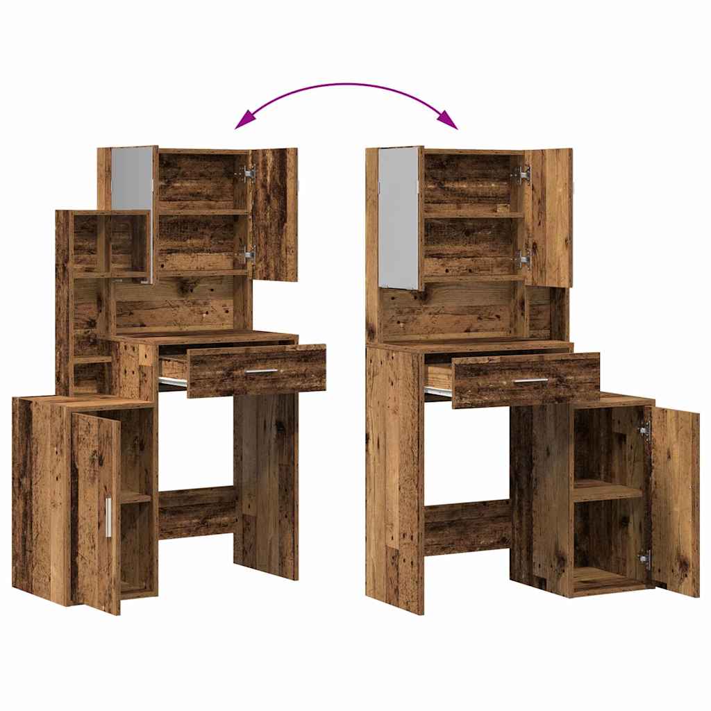 Klædeskab Gammelt træ 80 x 35 x 132 cm Konstrueret træ
