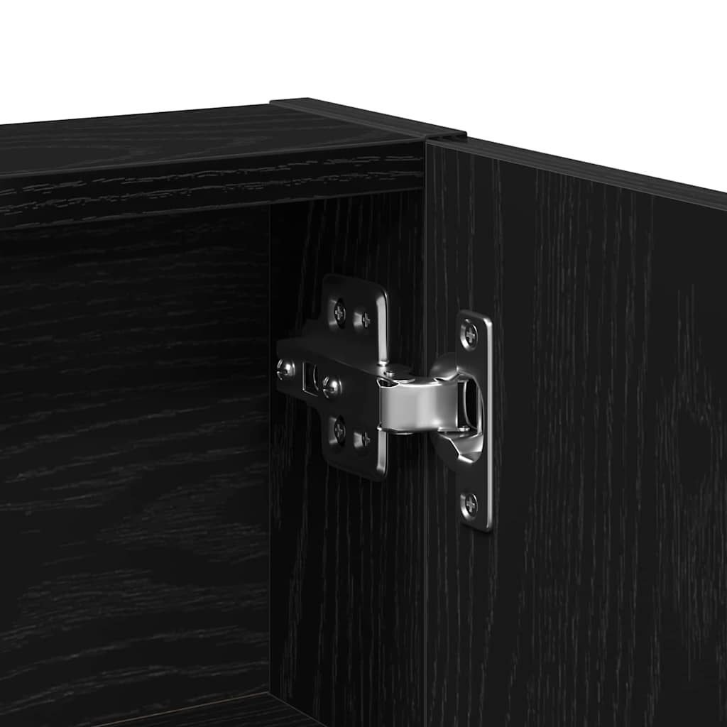 Klædeskab Sort eg 80 x 35 x 132 cm Konstrueret træ
