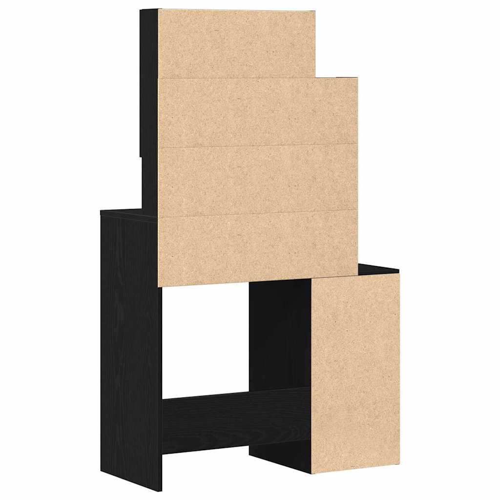 Klædeskab Sort eg 80 x 35 x 132 cm Konstrueret træ