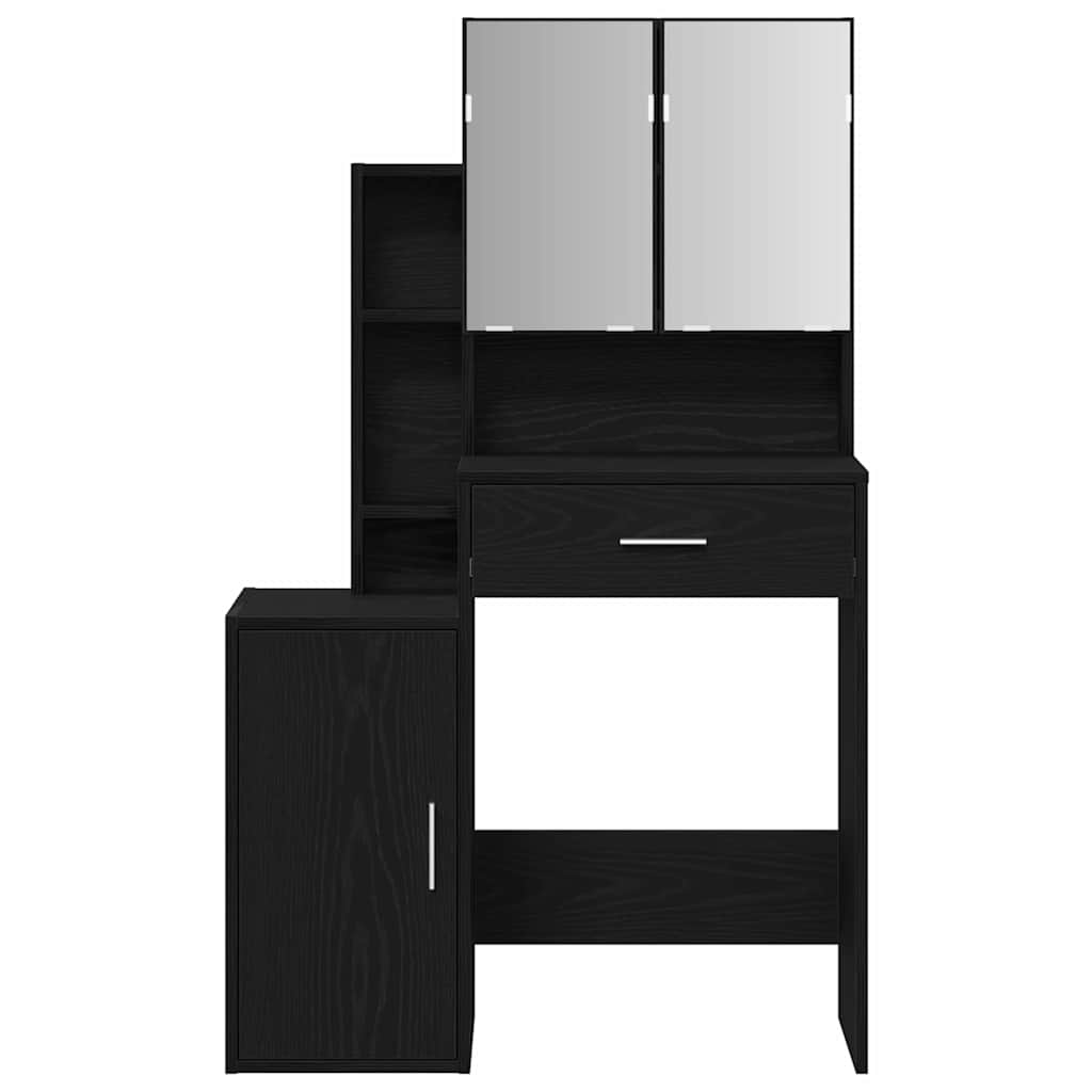 Klædeskab Sort eg 80 x 35 x 132 cm Konstrueret træ