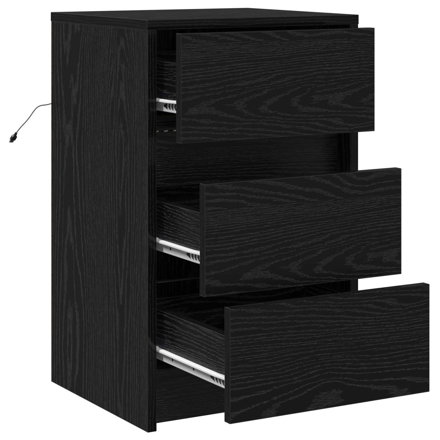 Natskab Sort eg 38 x 34 x 61 cm Konstrueret træ
