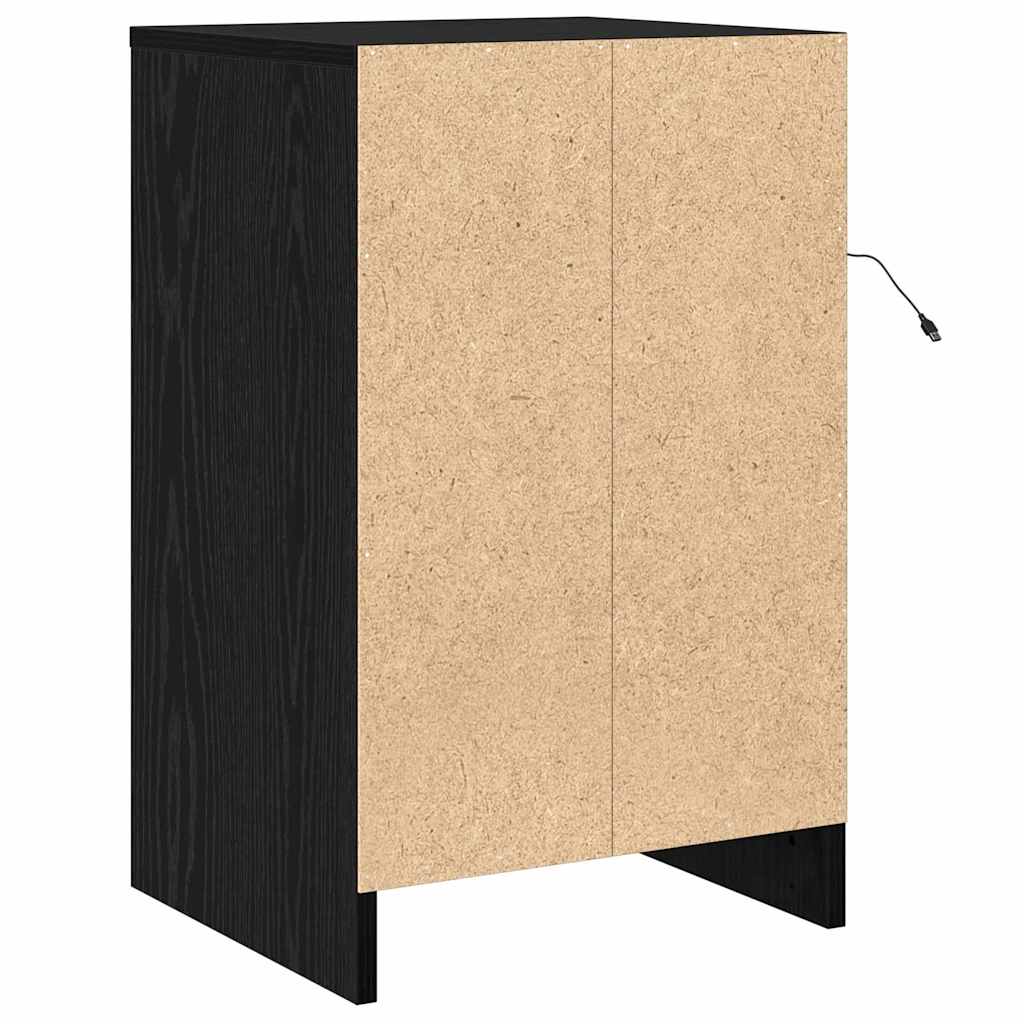 Natskab Sort eg 38 x 34 x 61 cm Konstrueret træ