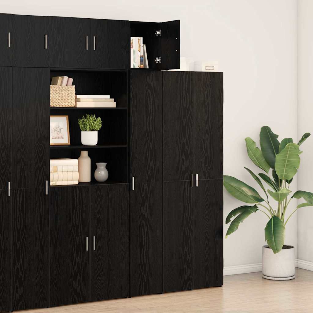 Vægmonteret skab Sort eg 30 x 42,5 x 39,5 cm Konstrueret træ
