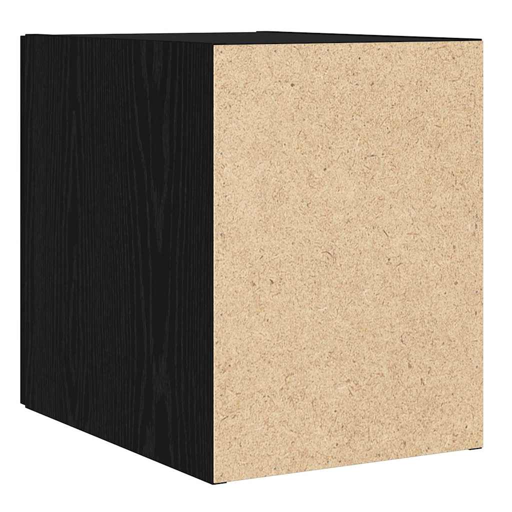 Vægmonteret skab Sort eg 30 x 42,5 x 39,5 cm Konstrueret træ