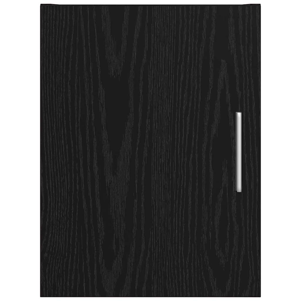 Vægmonteret skab Sort eg 30 x 42,5 x 39,5 cm Konstrueret træ