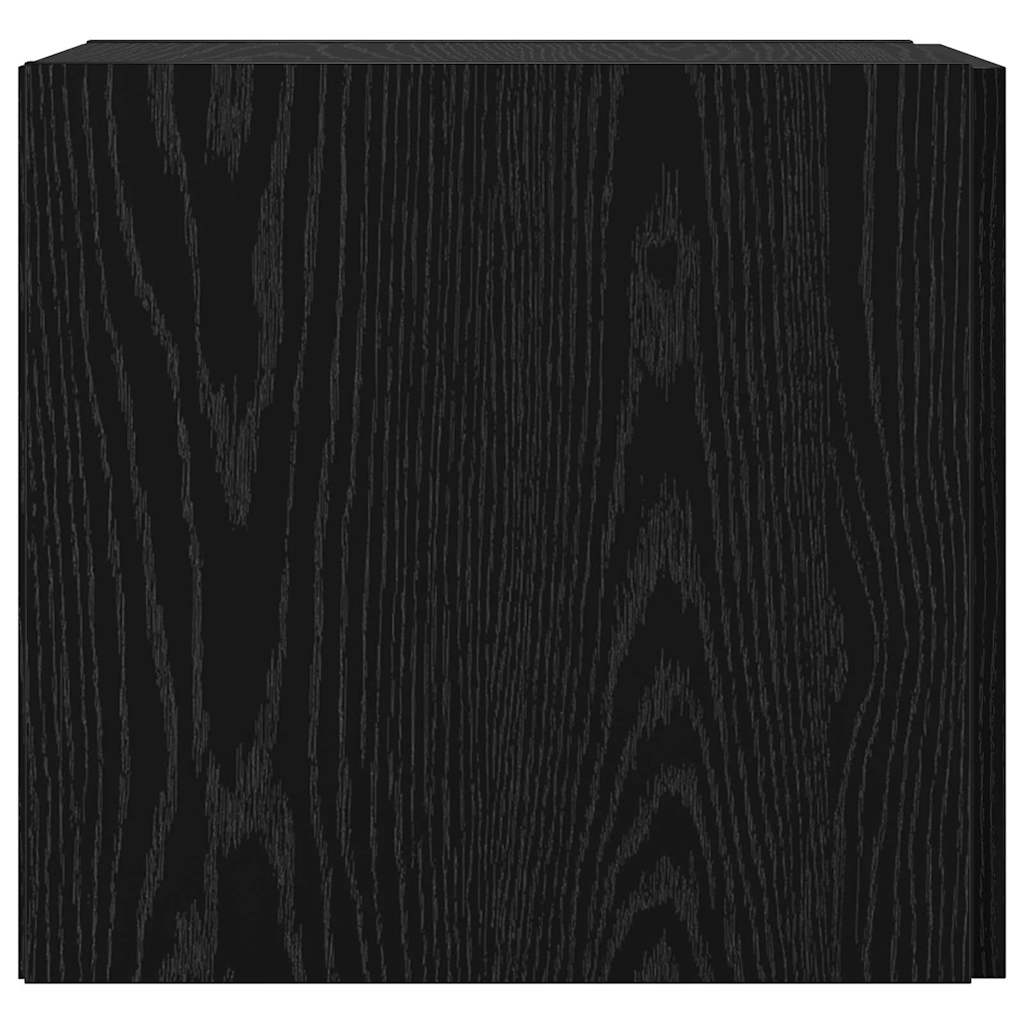 Vægmonteret skab Sort eg 30 x 42,5 x 39,5 cm Konstrueret træ