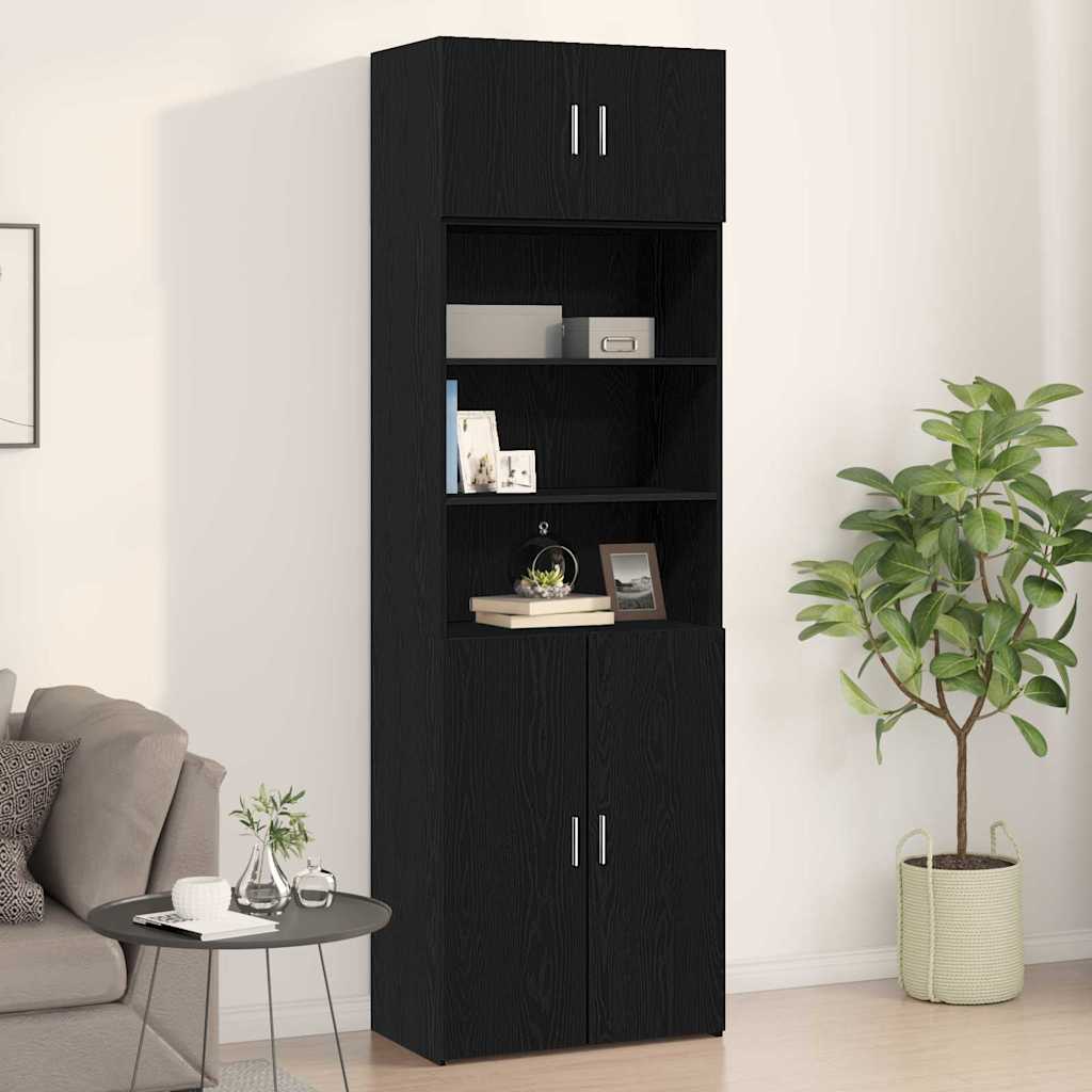 Vægskab Sort eg 70 x 42.5 x 40 cm Konstrueret træ