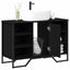 Badeværelsesskabsunder Sort eg 91 x 35 x 60 cm Konstrueret træ
