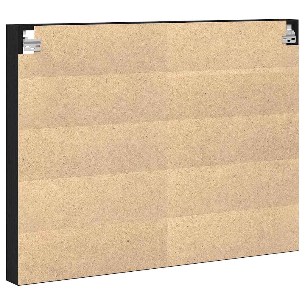 Display Skab Vægmonteret Sort eg 100 x 8,5 x 75 cm
