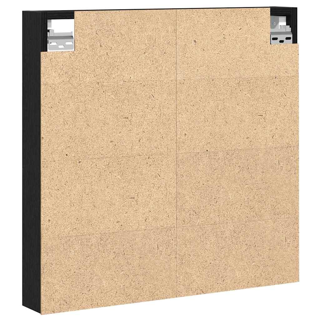 Display Skab Vægmonteret Sort eg 60 x 8,5 x 58 cm