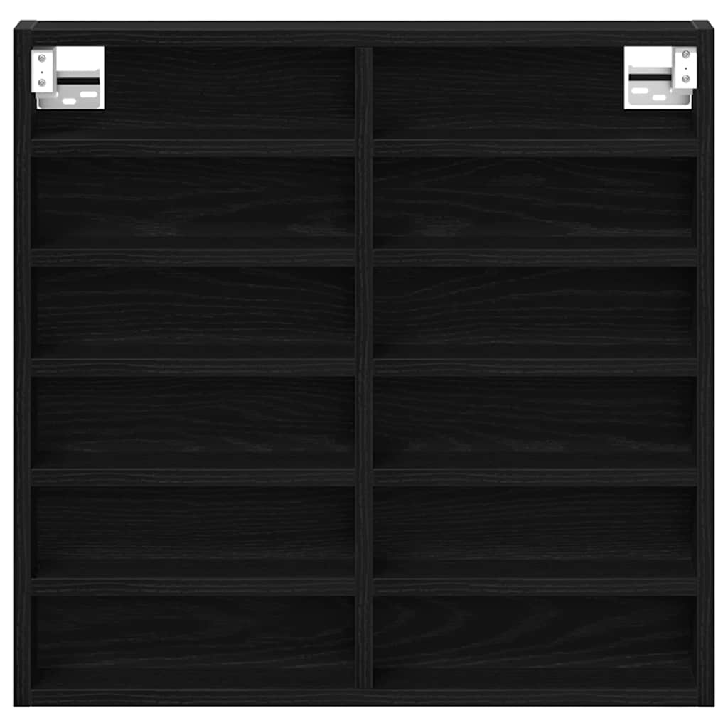 Display Skab Vægmonteret Sort eg 60 x 8,5 x 58 cm