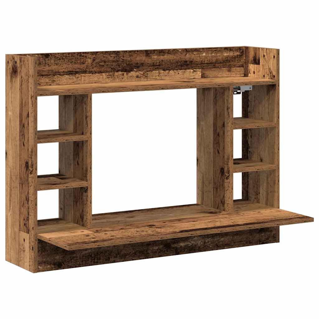 Væghængt skrivebord Gammelt træ 105 x 48 x 75 cm