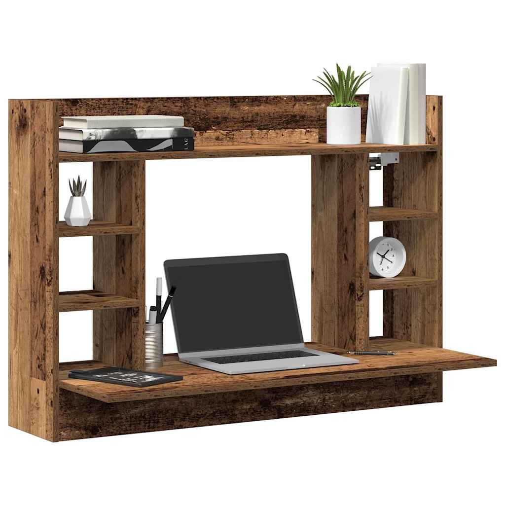 Væghængt skrivebord Gammelt træ 105 x 48 x 75 cm