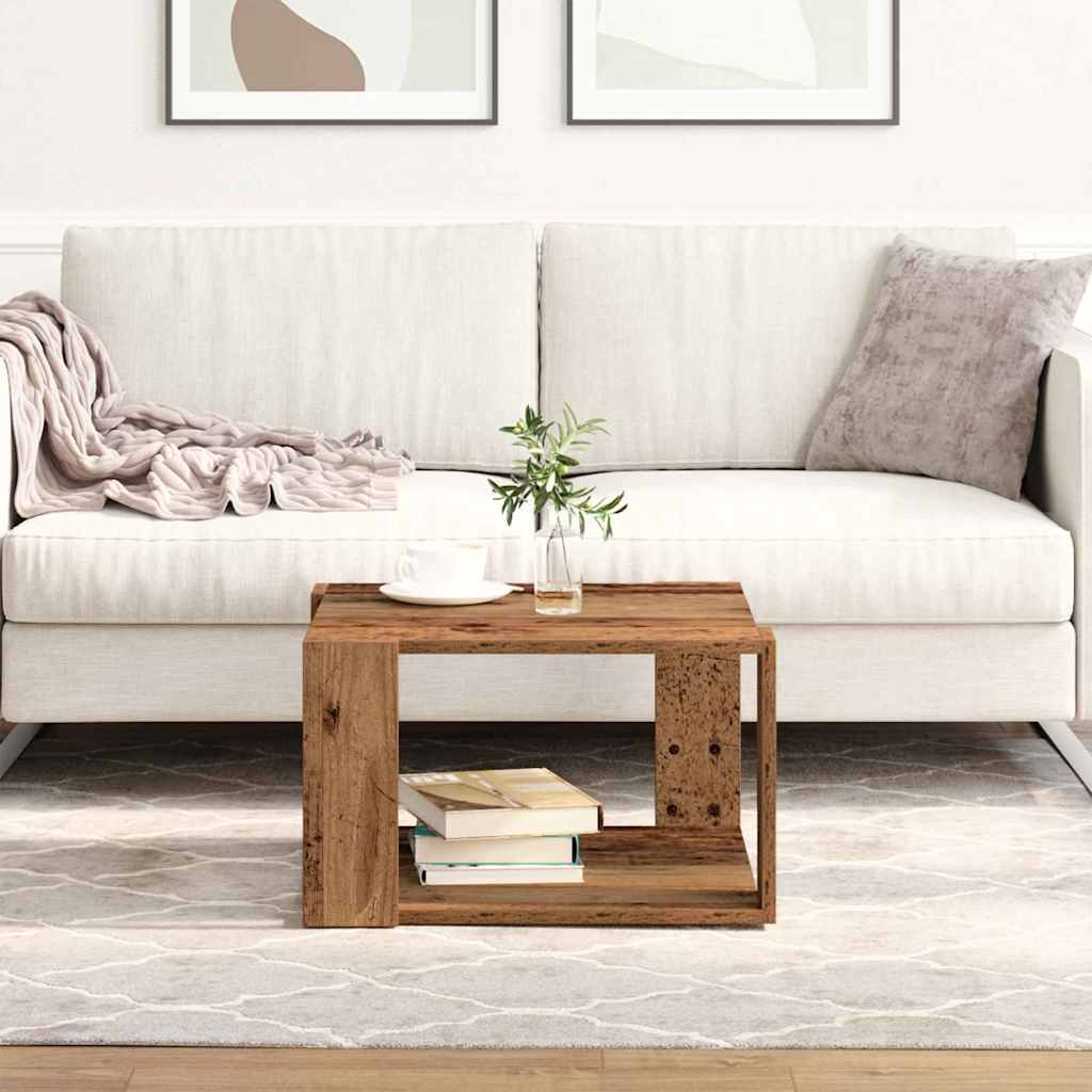 Sofabord Gammelt træ 51,5 x 51,5 x 30 cm Konstrueret træ