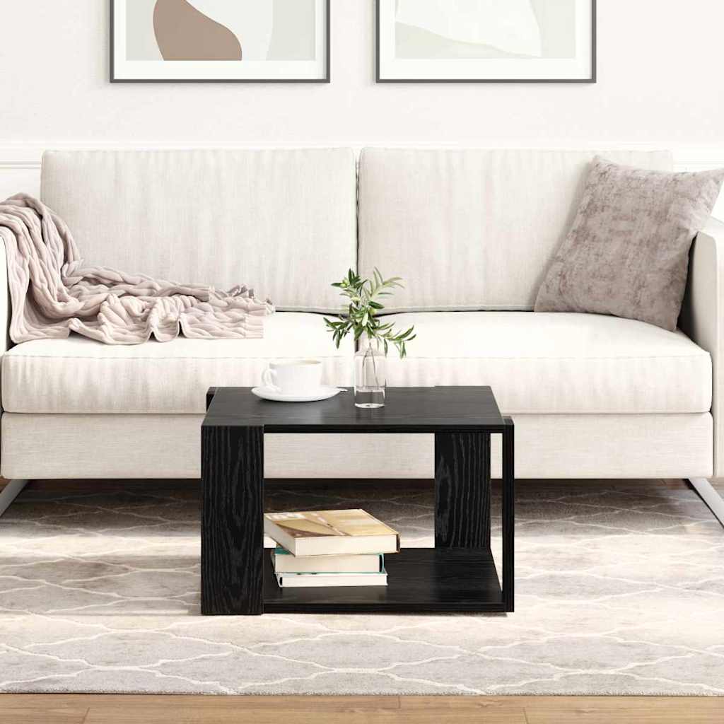 Sofabord Sort eg 51,5 x 51,5 x 30 cm Konstrueret træ