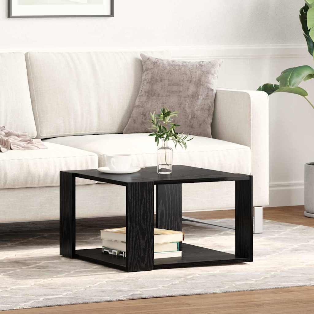 Sofabord Sort eg 51,5 x 51,5 x 30 cm Konstrueret træ