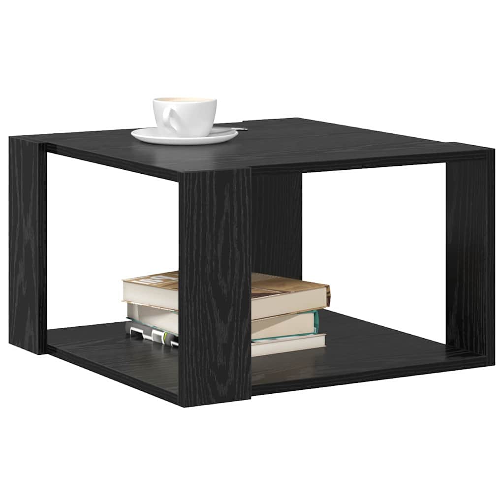 Sofabord Sort eg 51,5 x 51,5 x 30 cm Konstrueret træ