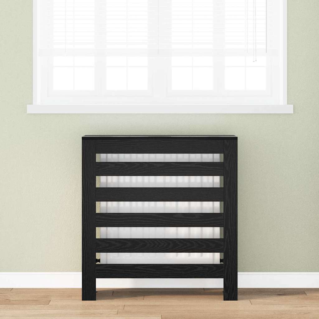 Radiatorcover Sort eg 78 x 20 x 82 cm Konstrueret træ