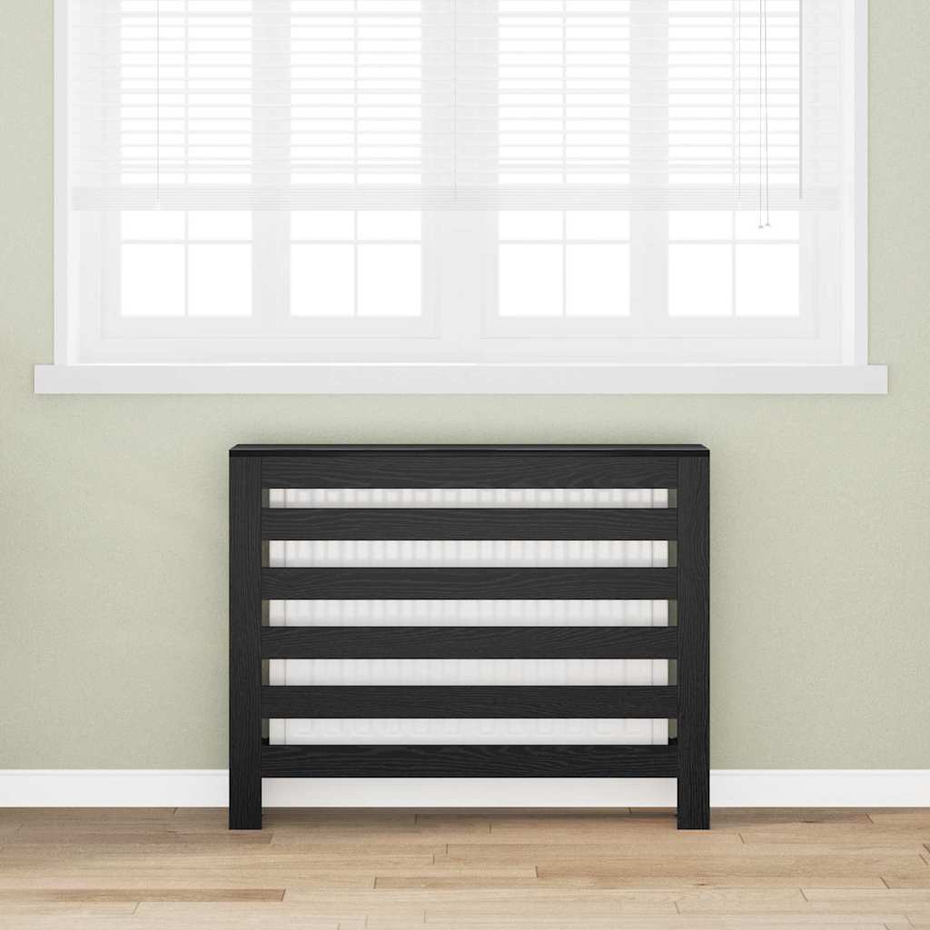 Radiatorcover Sort eg 104 x 20 x 82 cm Konstrueret træ