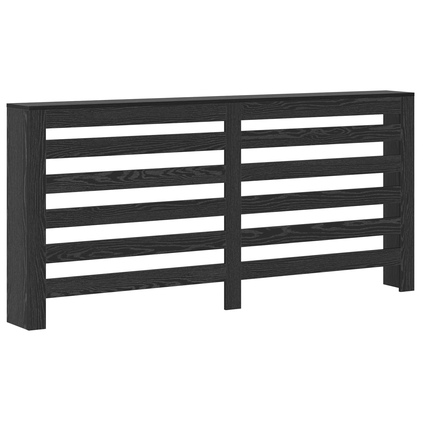 Radiatorcover Sort eg 175 x 20 x 82 cm Konstrueret træ