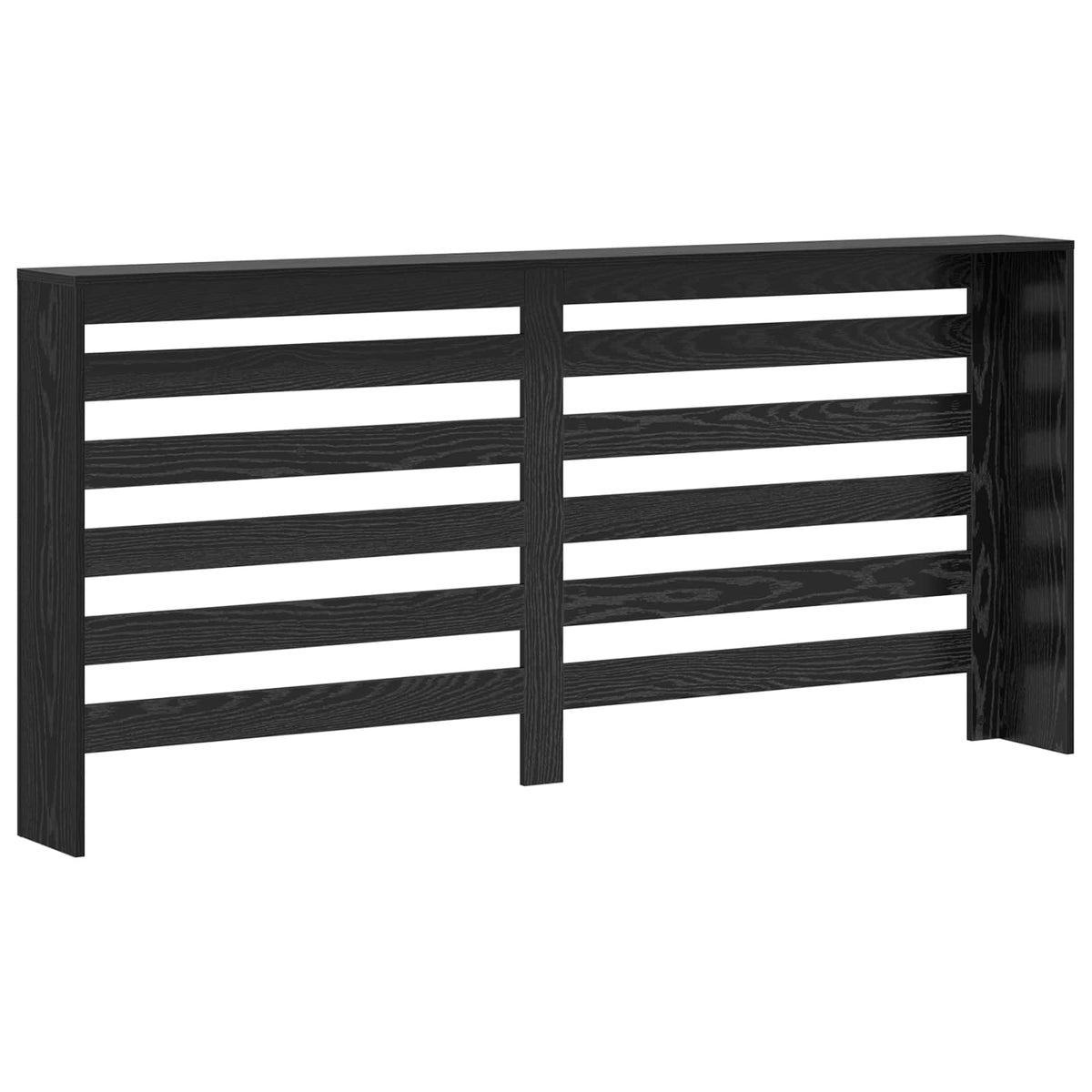 Radiatorcover Sort eg 175 x 20 x 82 cm Konstrueret træ
