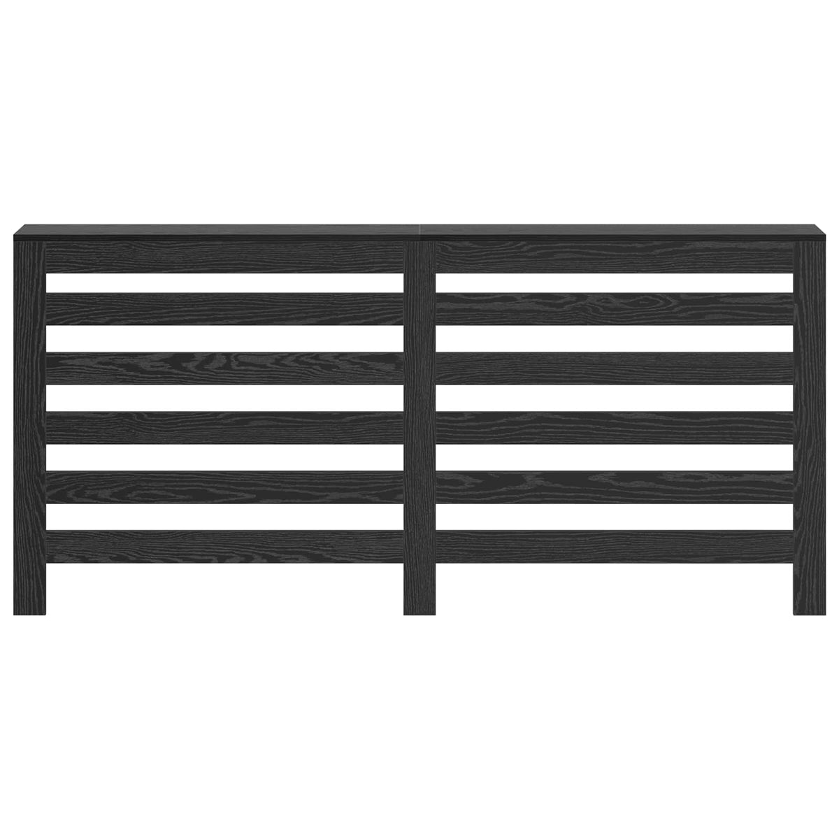 Radiatorcover Sort eg 175 x 20 x 82 cm Konstrueret træ
