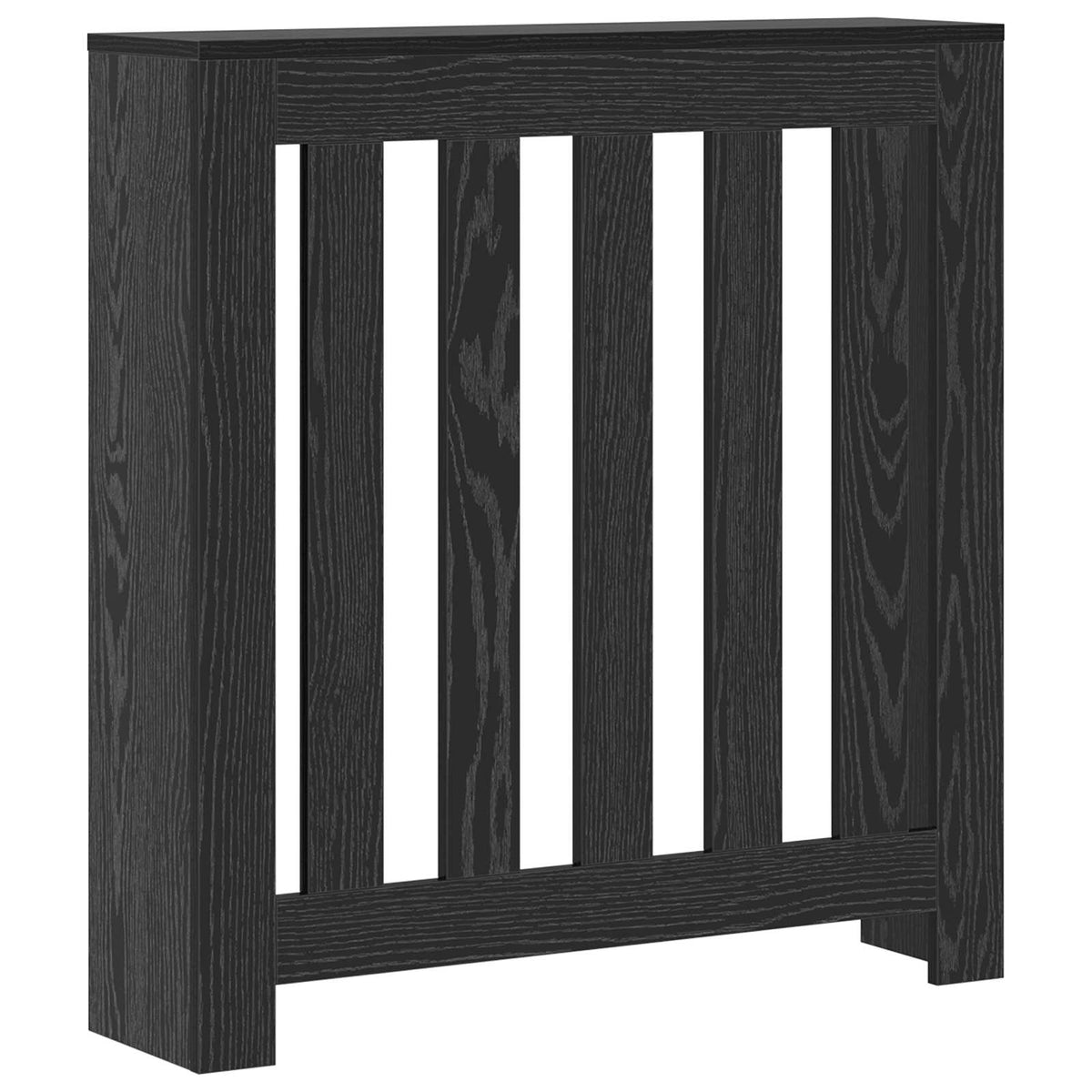 Radiatorcover Sort eg 78 x 20 x 82 cm Konstrueret træ