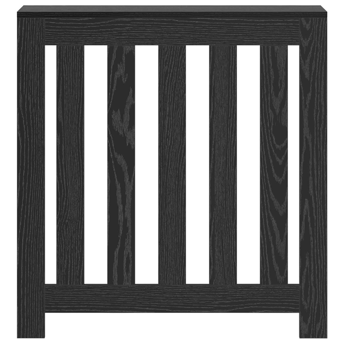 Radiatorcover Sort eg 78 x 20 x 82 cm Konstrueret træ