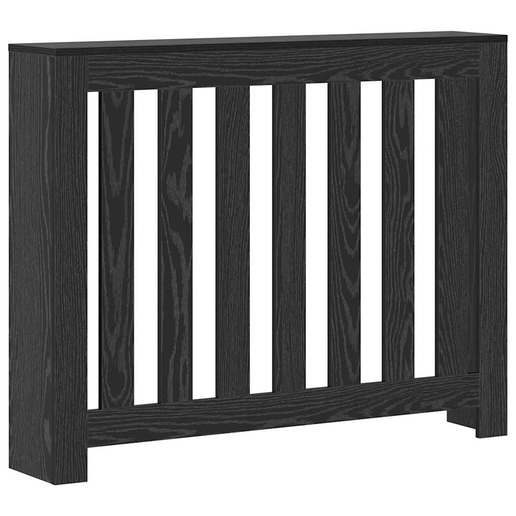 Radiatorcover Sort eg 104 x 20 x 82 cm Konstrueret træ