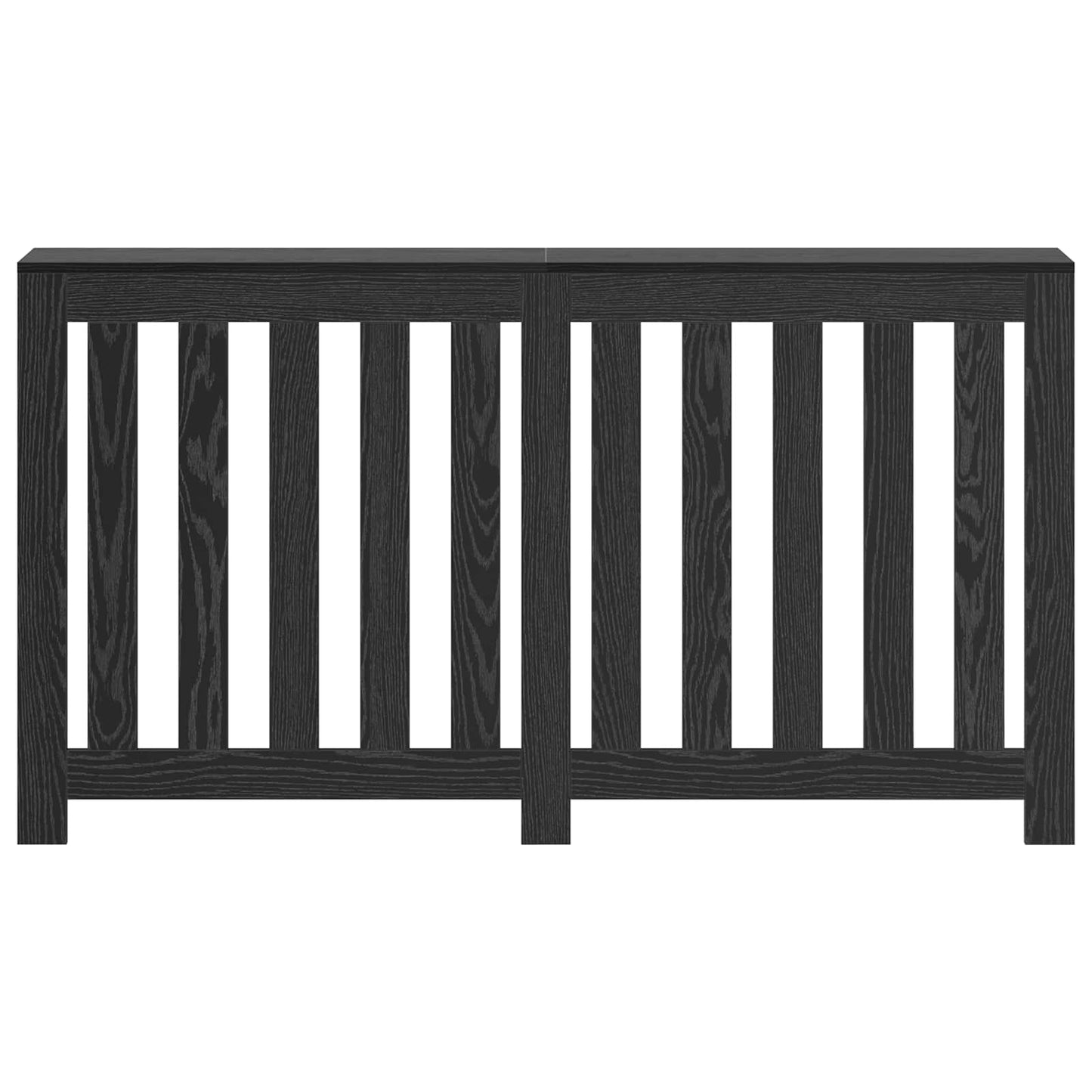 Radiatorcover Sort eg 149 x 20 x 82 cm Konstrueret træ
