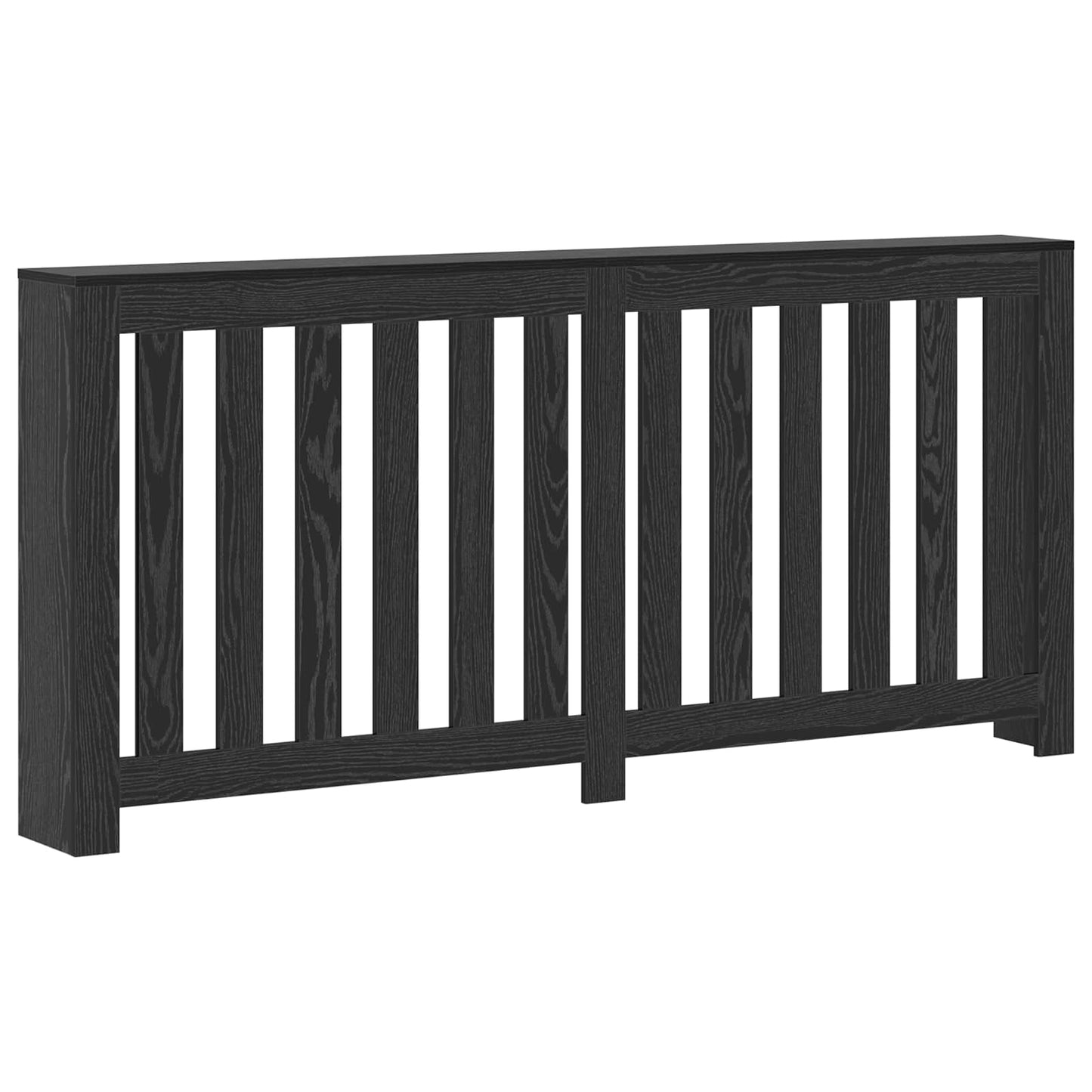 Radiatorcover Sort eg 175 x 20 x 82 cm Konstrueret træ