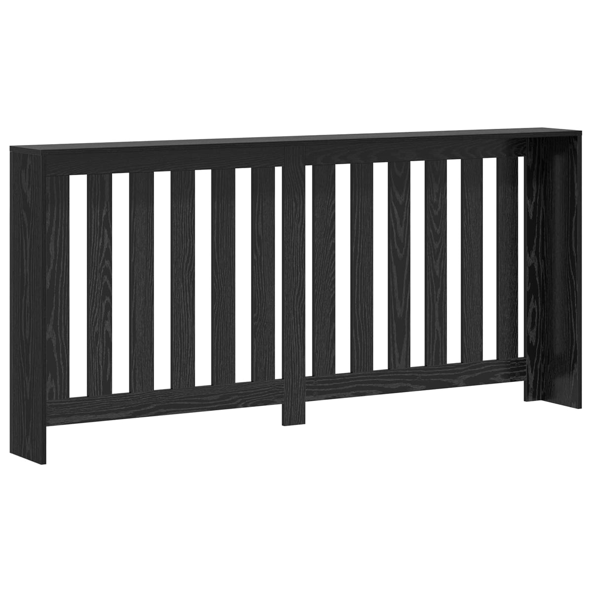 Radiatorcover Sort eg 175 x 20 x 82 cm Konstrueret træ