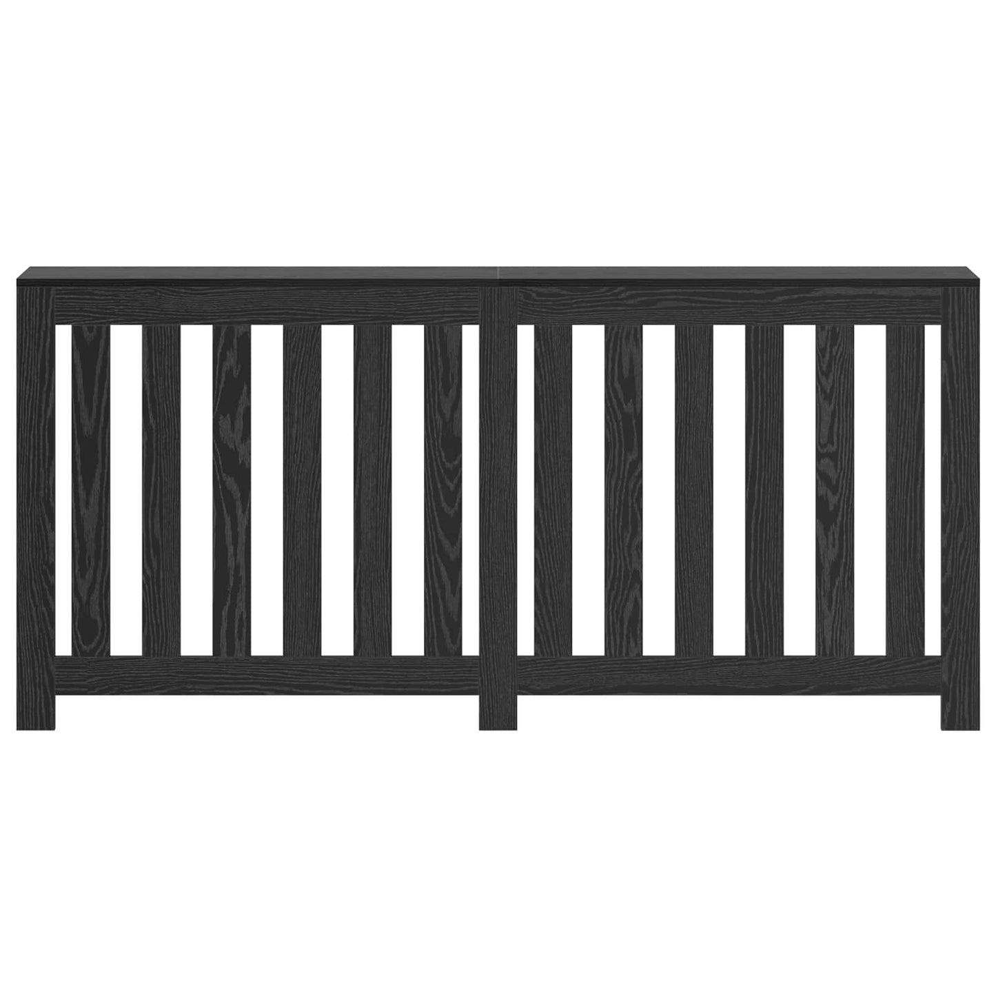 Radiatorcover Sort eg 175 x 20 x 82 cm Konstrueret træ