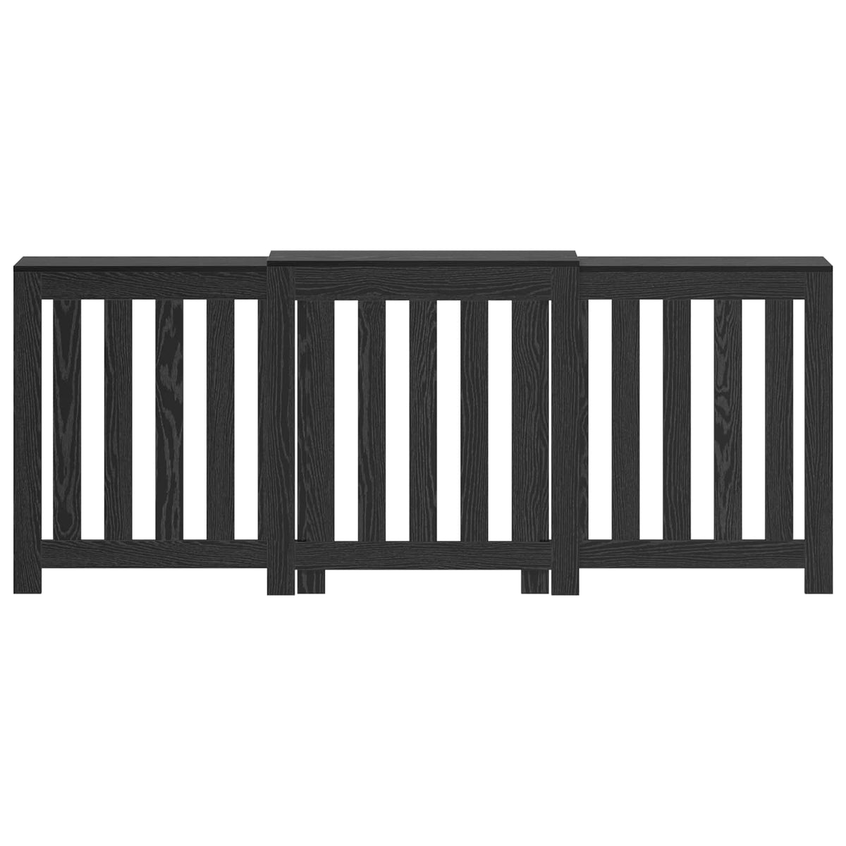 Radiatorcover Sort eg 205 x 21,5 x 83,5 cm Konstrueret træ