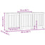 Radiatorcover Sort eg 205 x 21,5 x 83,5 cm Konstrueret træ