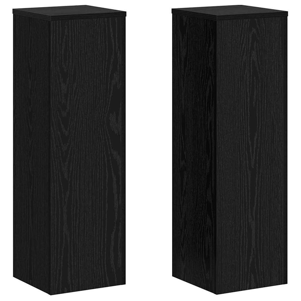 Planteholder 2 stk. Sort eg 25 x 25 x 80 cm Konstrueret træ