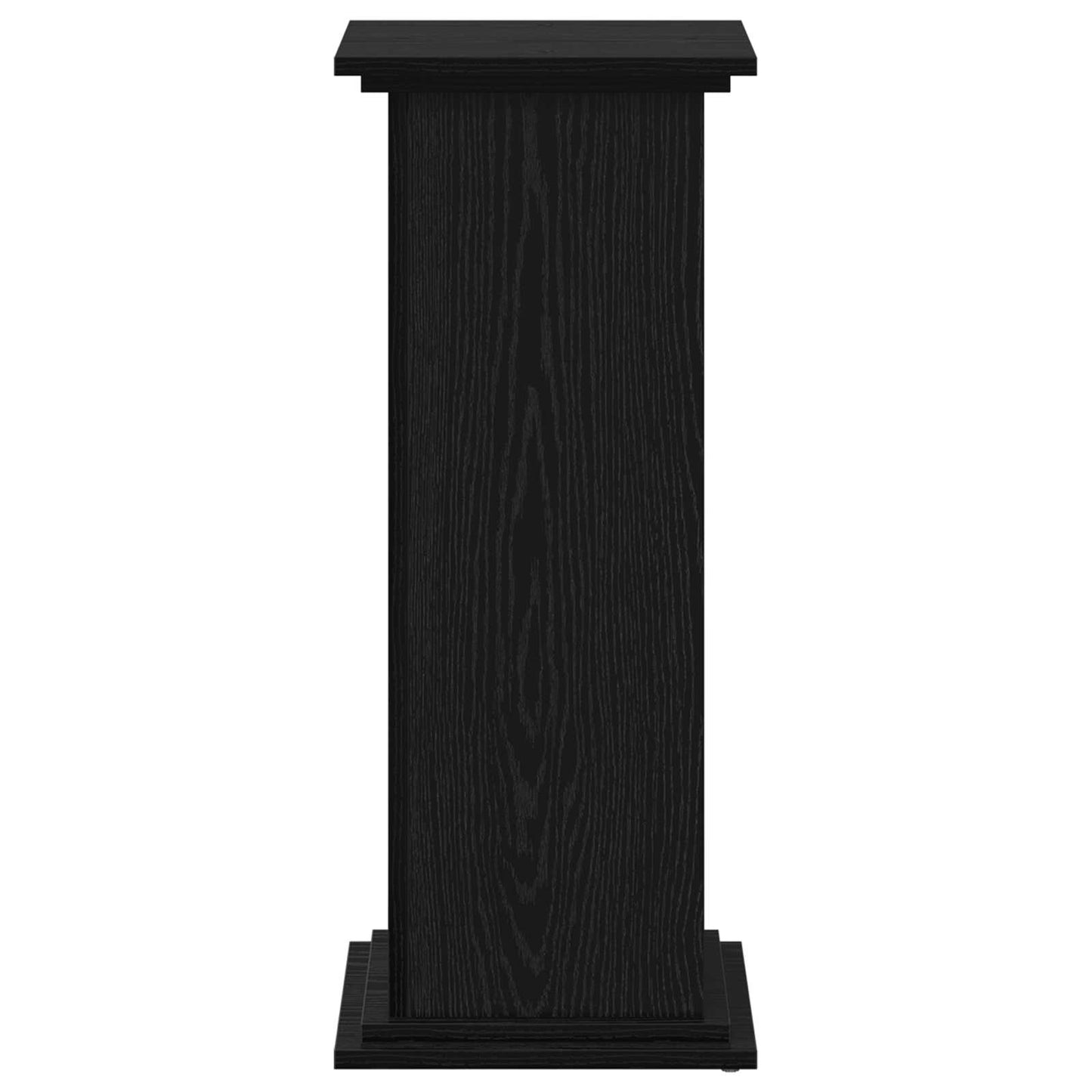 Planteholder Sort eg 33 x 33 x 80 cm Konstrueret træ