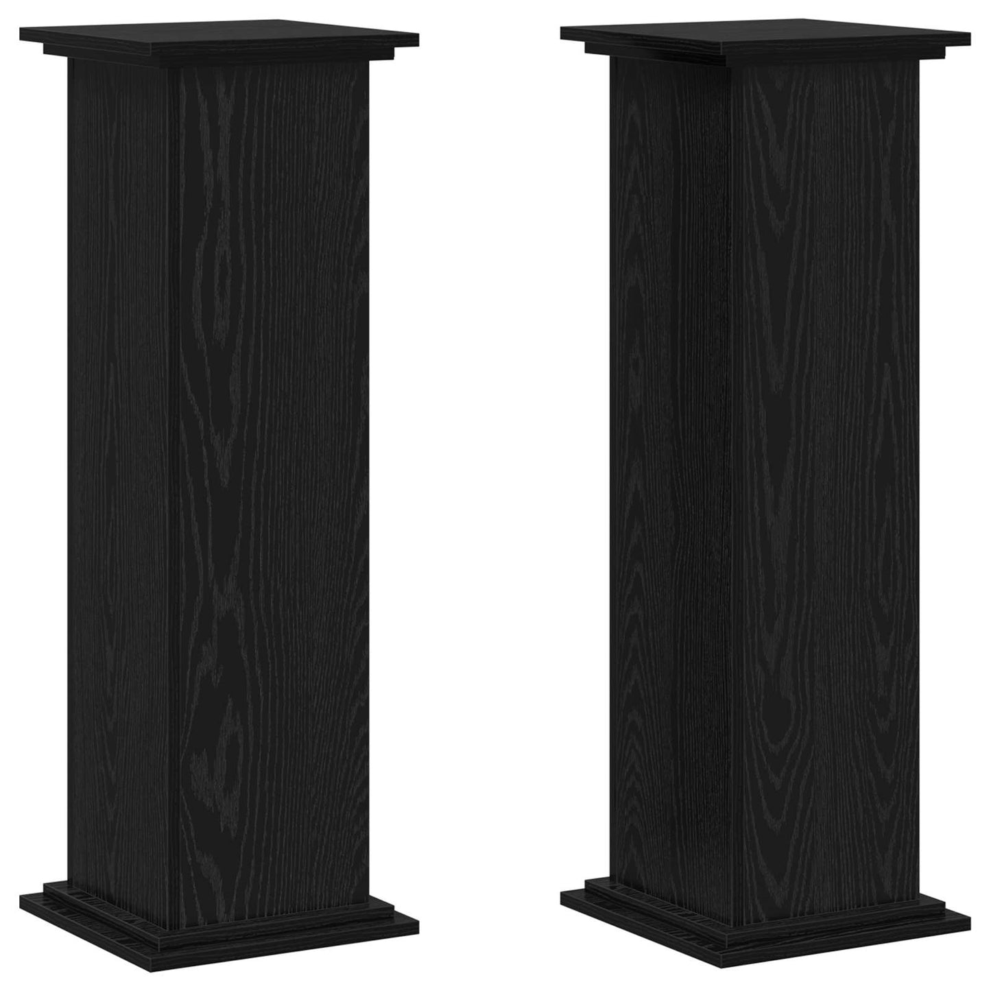 Planteholder Sort eg 33 x 33 x 100 cm Konstrueret træ