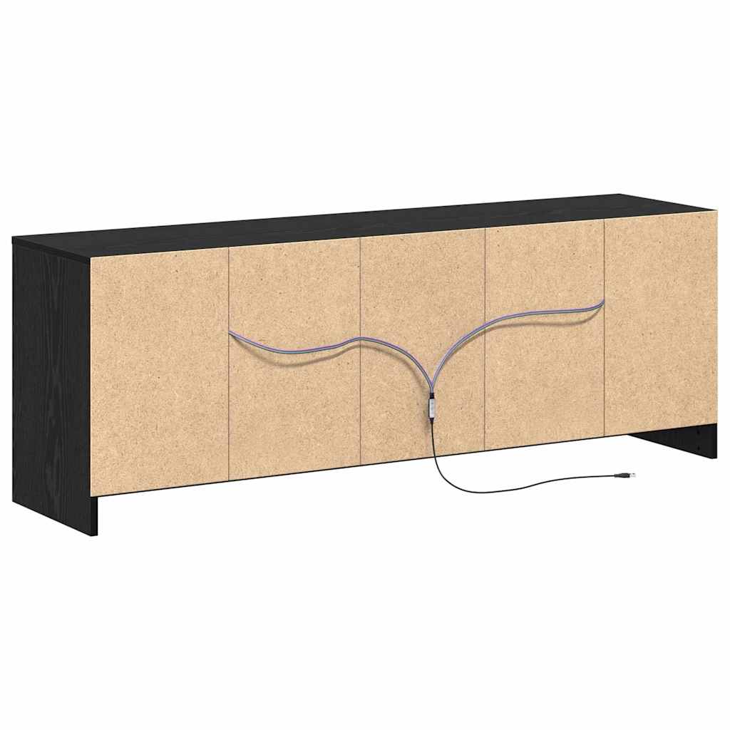 TV Enheder 139,5 x 34 x 50 cm Sort Konstrueret træ