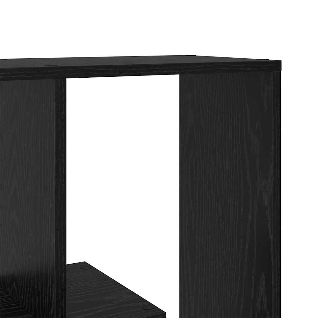 Bogskab 8 niveauer 67 x 25 x 162 cm Konstrueret træ Sort eg