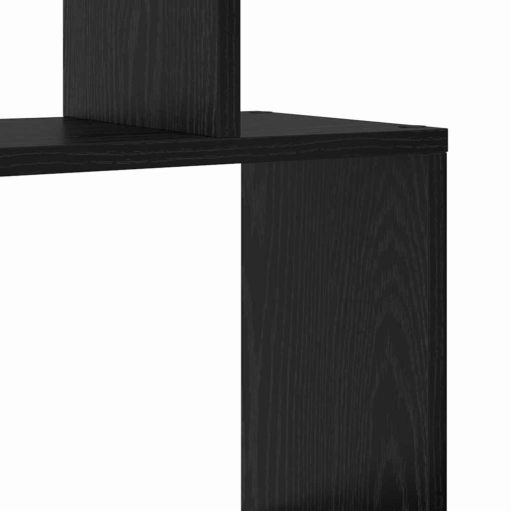 Bogskab 6 niveauer 70 x 24 x 193,5 cm Konstrueret træ Sort eg