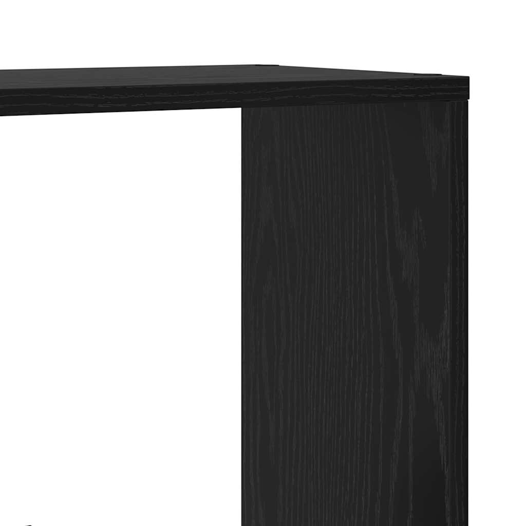 Bogskab 8 niveauer 60 x 20 x 120,5 cm Konstrueret træ Sort eg
