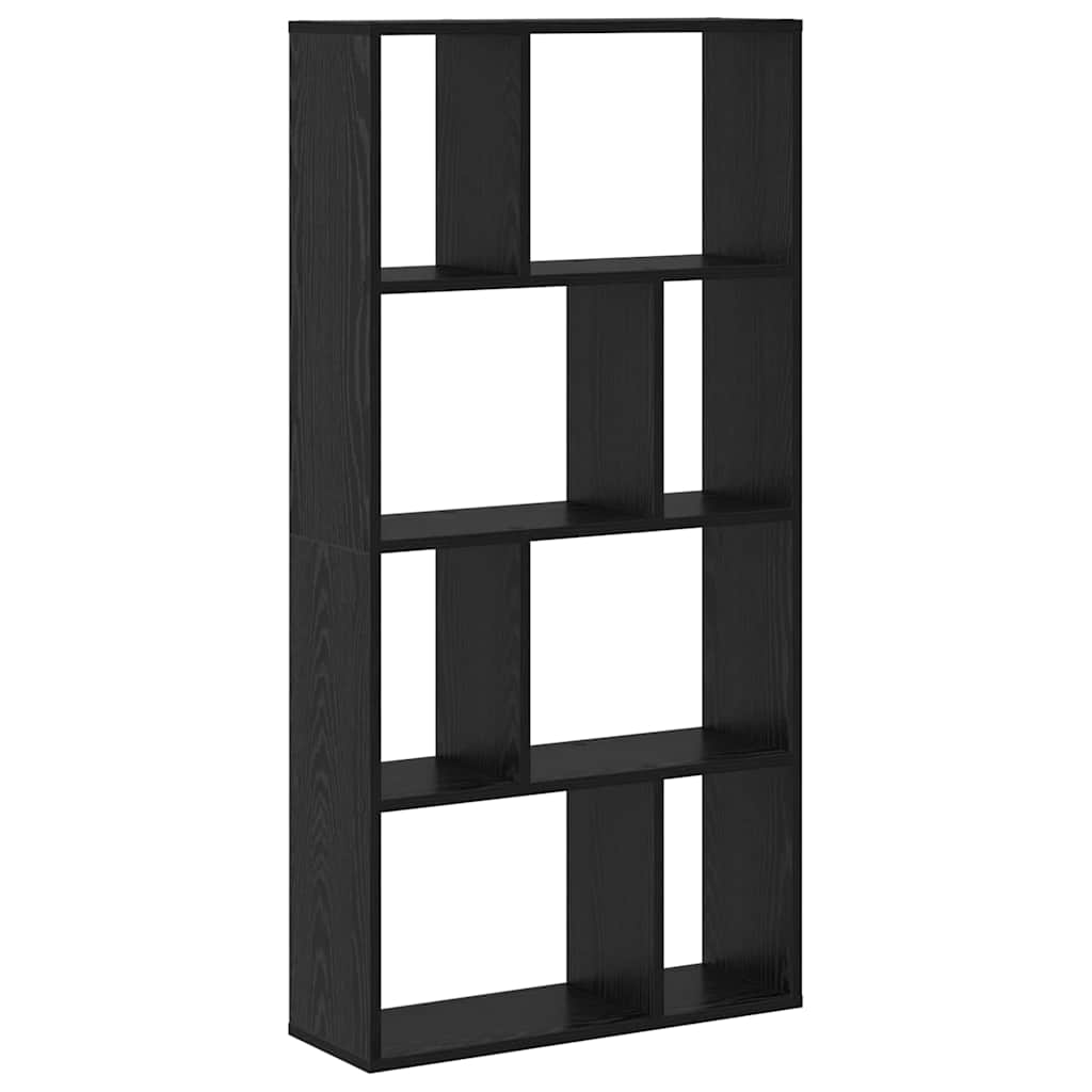 Bogskab 8 niveauer 60 x 20 x 120,5 cm Konstrueret træ Sort eg