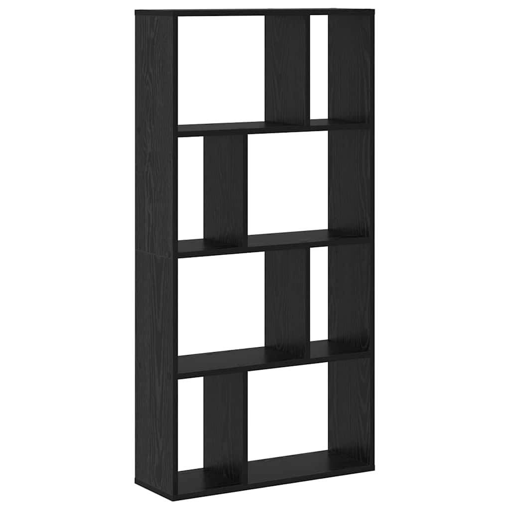 Bogskab 8 niveauer 60 x 20 x 120,5 cm Konstrueret træ Sort eg