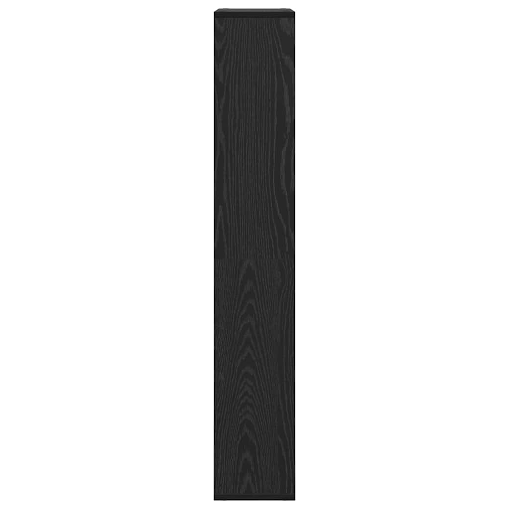 Bogskab 8 niveauer 60 x 20 x 120,5 cm Konstrueret træ Sort eg
