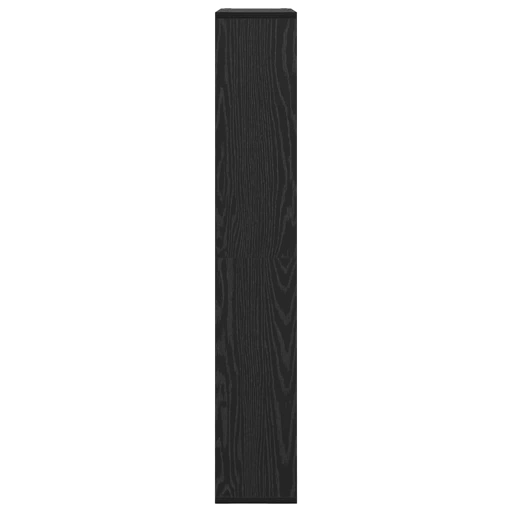 Bogskab 8 niveauer 72 x 20 x 120,5 cm Konstrueret træ Sort eg
