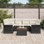 Havesofa Sæt 7 stk. Sort polyrattan