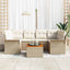 Havesofa Sæt 7 stk. Beige polyrattan